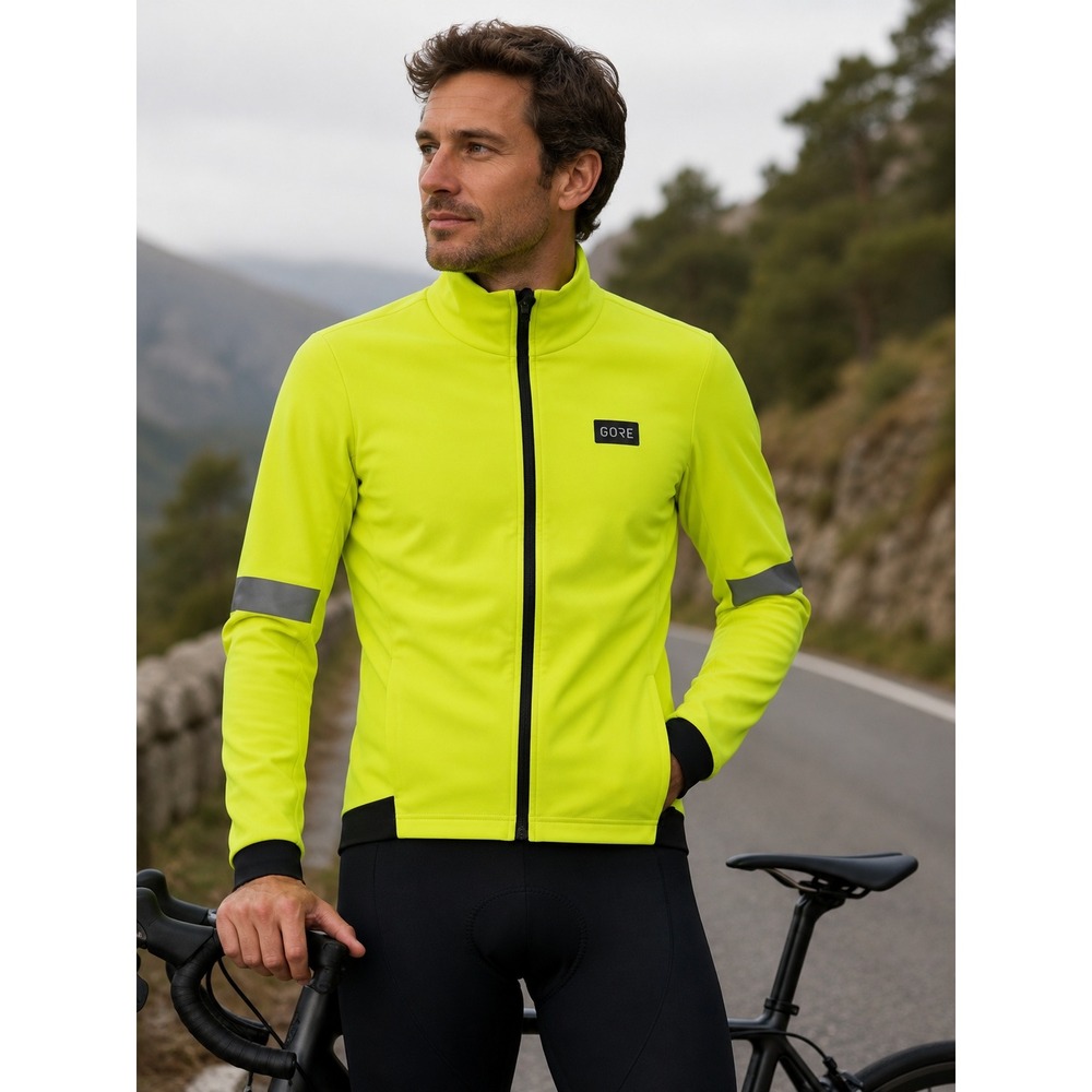 Gore Wear C5 Gore-Tex Infinium Soft Lined‎ Cycling Jacket Neon Yellow Small